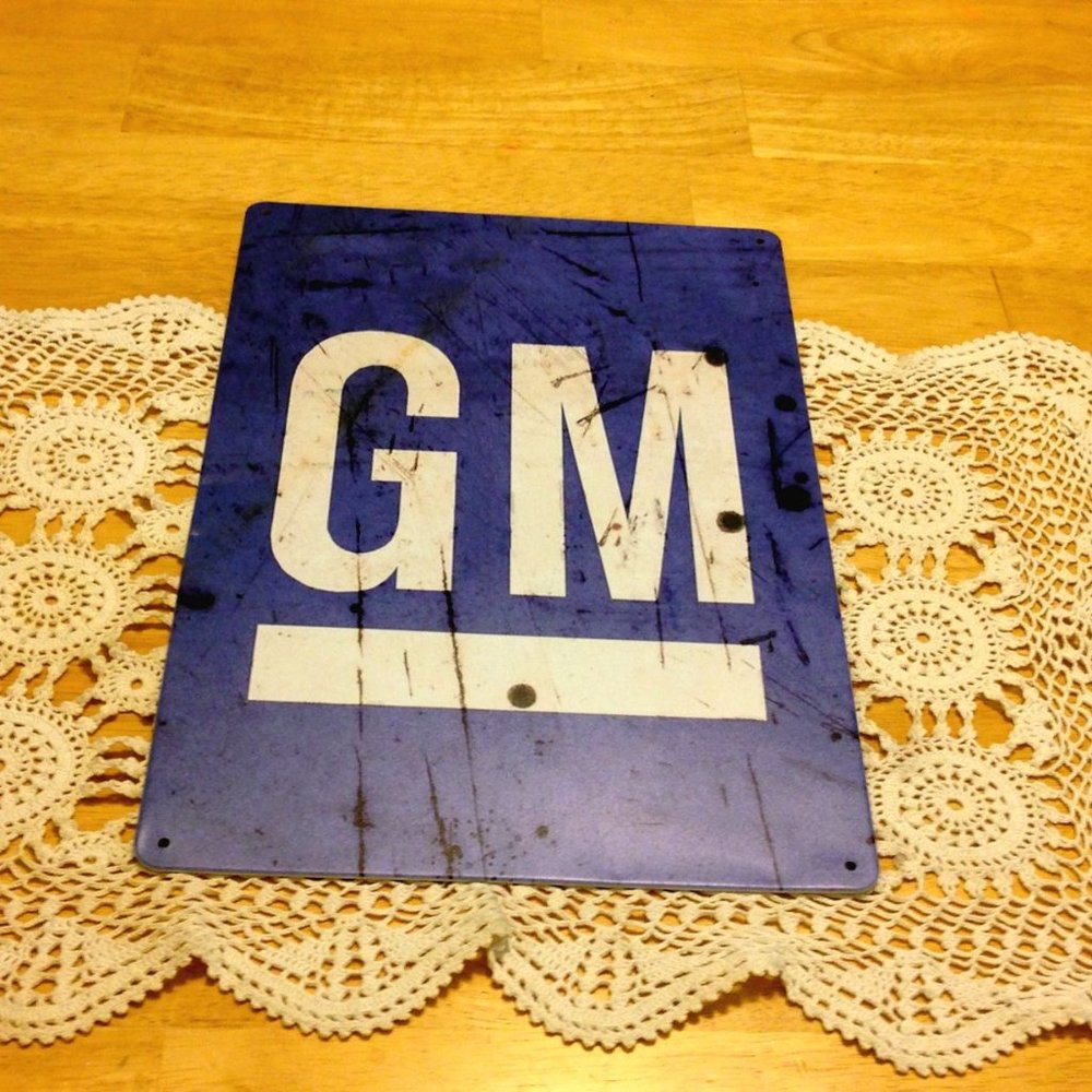 Automotive wall art, thin metal sign, new item